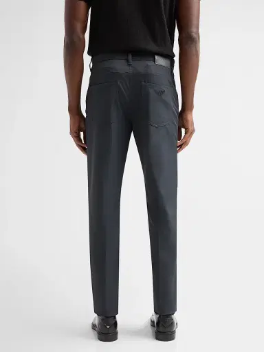 Emporio Armani Men's Tech Stretch 5-Pocket Pants - Solid Medium Blue | Thumbnail 3