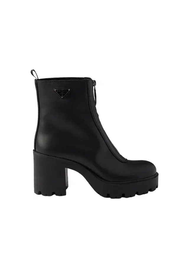 Prada Women's Leather Ankle Boots with Zipper