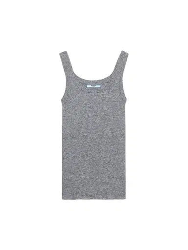Prada Women's Ribbed Knit Cashmere Tank Top - Grey | Thumbnail 1