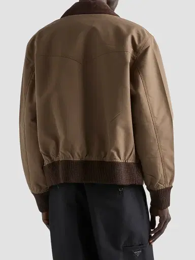 Prada Men's Denim Blouson Jacket - Brown | Thumbnail 3 Prada Men's Denim Blouson Jacket - Brown | Thumbnail 3