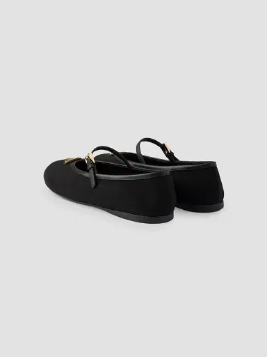 Prada Women's Fabric Ballerinas - Black | Thumbnail 3