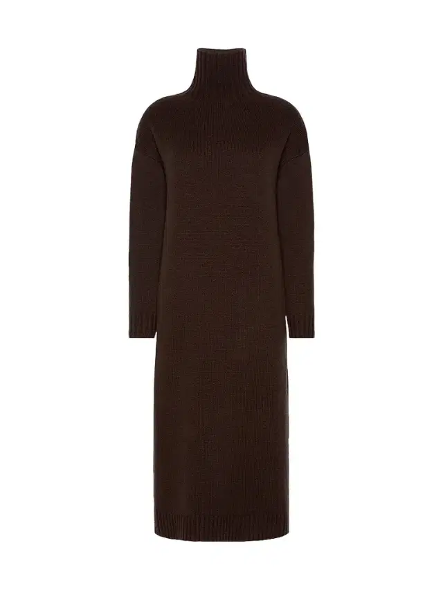 Max Mara Women's Wool and Cashmere Yarn Dress - Dark Brown
