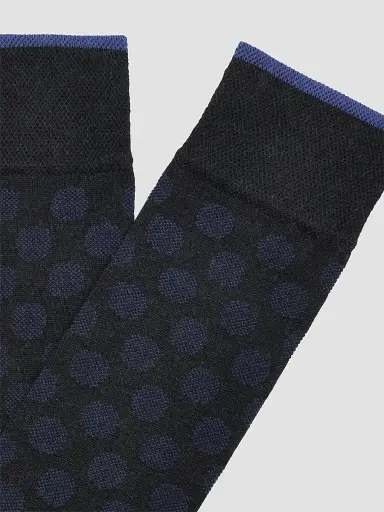 Marcoliani Men's Jacquard Dot Cotton-Nylon Socks | Thumbnail 2 Marcoliani Men's Jacquard Dot Cotton-Nylon Socks | Thumbnail 2
