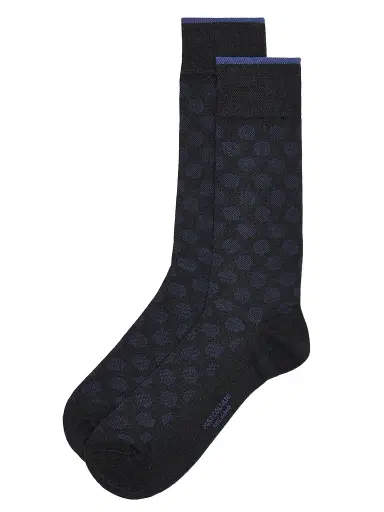 Marcoliani Men's Jacquard Dot Cotton-Nylon Socks | Thumbnail 1 Marcoliani Men's Jacquard Dot Cotton-Nylon Socks | Thumbnail 1