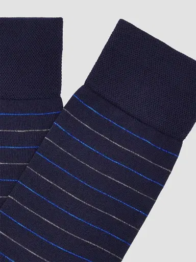 Marcoliani Men's City Striped Cotton-Nylon Socks | Thumbnail 2 Marcoliani Men's City Striped Cotton-Nylon Socks | Thumbnail 2