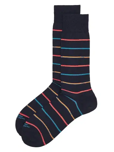 Marcoliani Men's Mixed Striped Wool-Nylon Socks | Thumbnail 1 Marcoliani Men's Mixed Striped Wool-Nylon Socks | Thumbnail 1