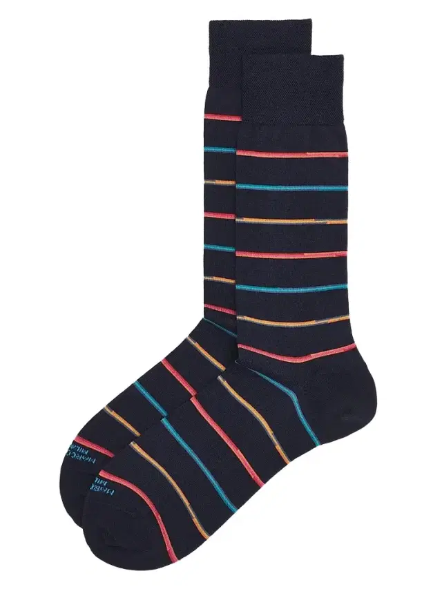 Marcoliani Men's Mixed Striped Wool-Nylon Socks