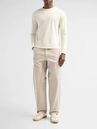Maison Margiela Men's Twisted Stone-Wash Cotton Trousers | Thumbnail 2