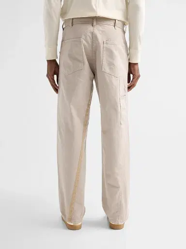 Maison Margiela Men's Twisted Stone-Wash Cotton Trousers | Thumbnail 3