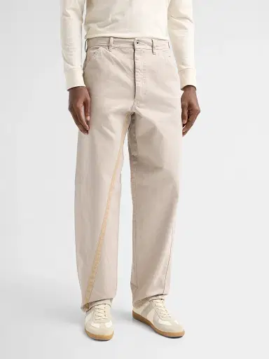 Maison Margiela Men's Twisted Stone-Wash Cotton Trousers | Thumbnail 4