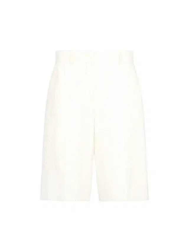 Another Tomorrow Women's Gingham Bermuda Shorts - Off White - Size 4