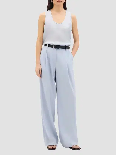 Another Tomorrow Women's Relaxed Wide Leg Pants - Sky - Size 12 | Thumbnail 2 Another Tomorrow Women's Relaxed Wide Leg Pants - Sky - Size 12 | Thumbnail 2