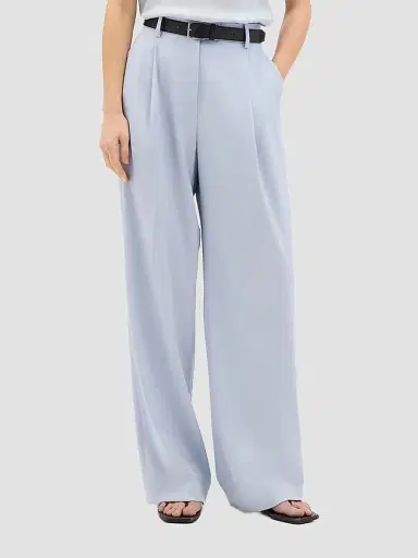 Another Tomorrow Women's Relaxed Wide Leg Pants - Sky - Size 12 | Thumbnail 3 Another Tomorrow Women's Relaxed Wide Leg Pants - Sky - Size 12 | Thumbnail 3