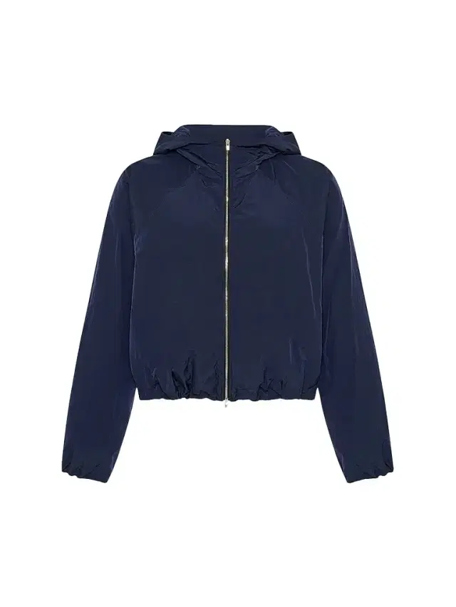 Another Tomorrow Women's Nylon Short Blouson Jacket - Navy