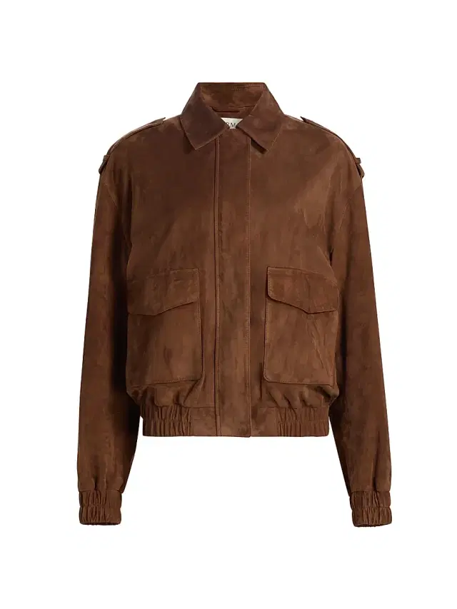 Arma Women's Halti Suede Bomber Jacket - Saddle