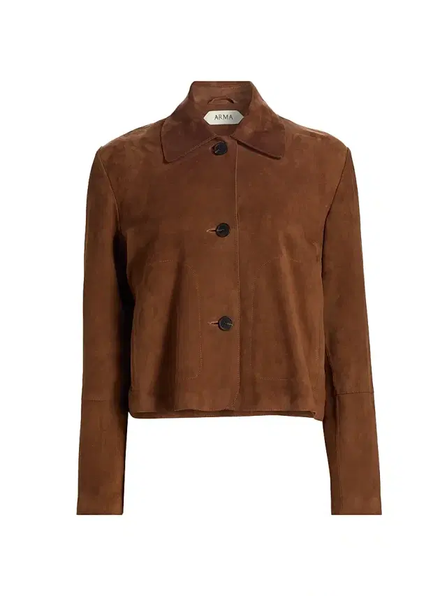 Arma Women's Emy Suede Jacket - Saddle