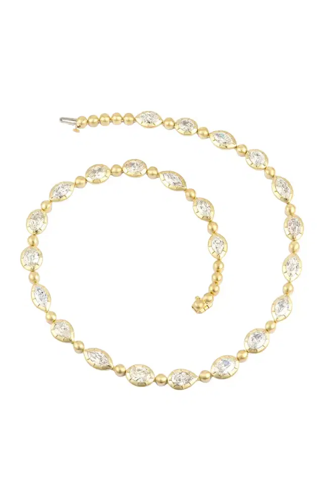 Sylva & Cie Diamond Old Cut Riviera Necklace