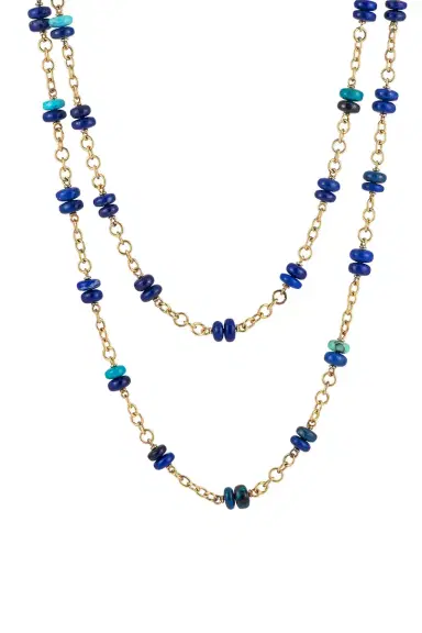 Sylva & Cie Lapis Turquoise Beaded Necklace | Thumbnail 1