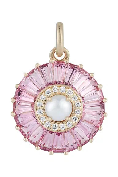 Storrow Pearl Diamond Pink Tourmaline Emily Charm | Thumbnail 1 Storrow Pearl Diamond Pink Tourmaline Emily Charm | Thumbnail 1