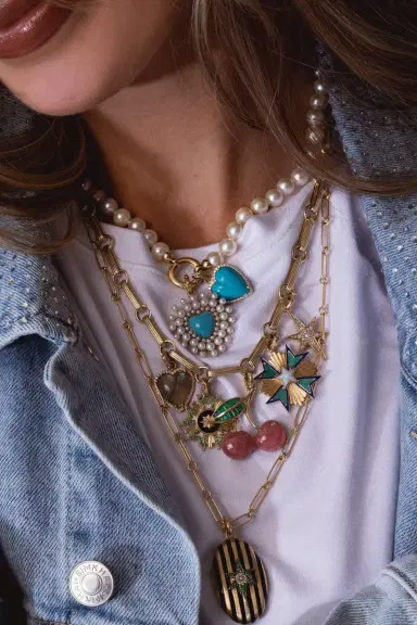Storrow Turquoise Diamond Alana Large Heart Charm | Thumbnail 2