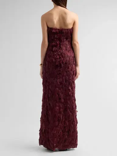 Simkhai Women's Malvina Feather Strapless Gown | Thumbnail 3 Simkhai Women's Malvina Feather Strapless Gown | Thumbnail 3