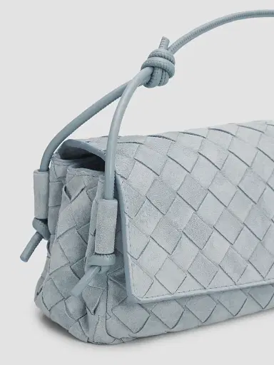 Bottega Veneta Women's Notturno Intrecciato Suede Pouch | Thumbnail 6 Bottega Veneta Women's Notturno Intrecciato Suede Pouch | Thumbnail 6