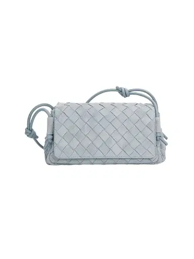 Bottega Veneta Women's Notturno Intrecciato Suede Pouch | Thumbnail 1 Bottega Veneta Women's Notturno Intrecciato Suede Pouch | Thumbnail 1