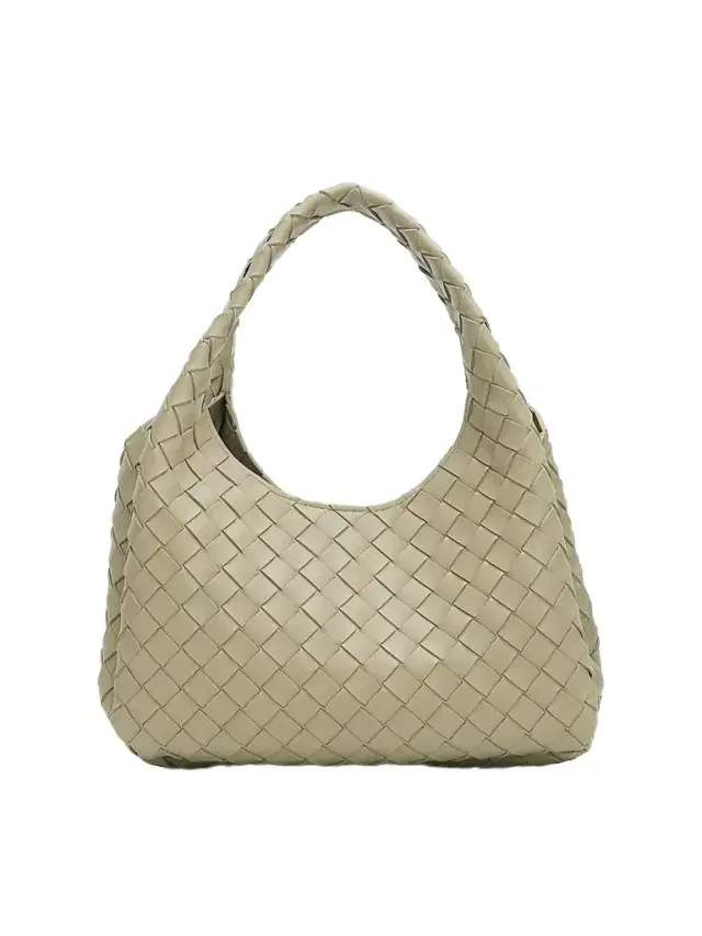 Bottega Veneta Women's Campana Intrecciato Leather Shoulder Bag - Travertine Muse Bra