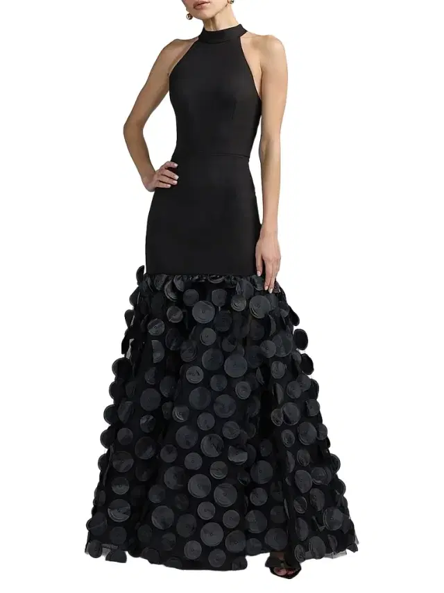 Mac Duggal Women's Crepe Halterneck Trumpet Gown