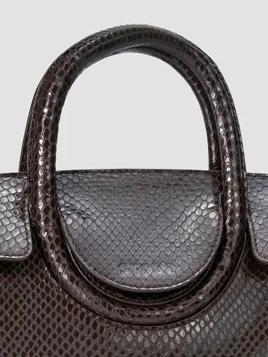 STAUD Women's Maude Mini Snakeskin Embossed Carryall Bag - Espresso Snake | Thumbnail 5