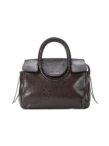 STAUD Women's Maude Mini Snakeskin Embossed Carryall Bag - Espresso Snake | Thumbnail 1