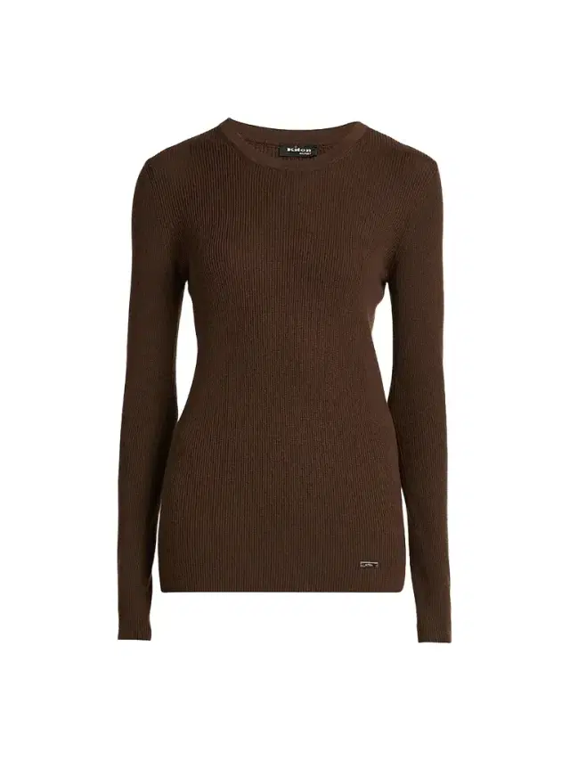 Kiton Women's Fitted Wool Sweater - Coffee