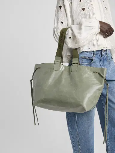 Isabel Marant Women's Wardy Leather Tote - Sage | Thumbnail 2