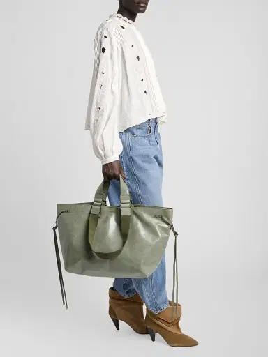 Isabel Marant Women's Wardy Leather Tote - Sage | Thumbnail 5