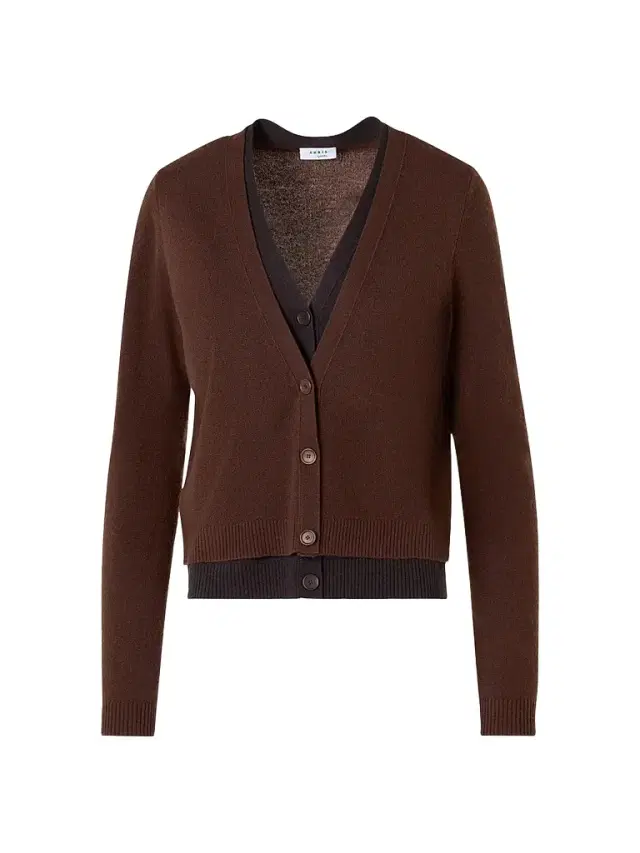 Akris punto Women's Wool-Cashmere V-Neck Cardigan - Caramel Espresso