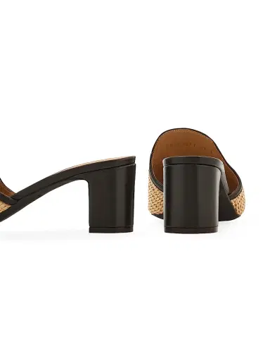 Ferragamo Women's Rexy 55MM Raffia Block-Heel Mules | Thumbnail 5 Ferragamo Women's Rexy 55MM Raffia Block-Heel Mules | Thumbnail 5