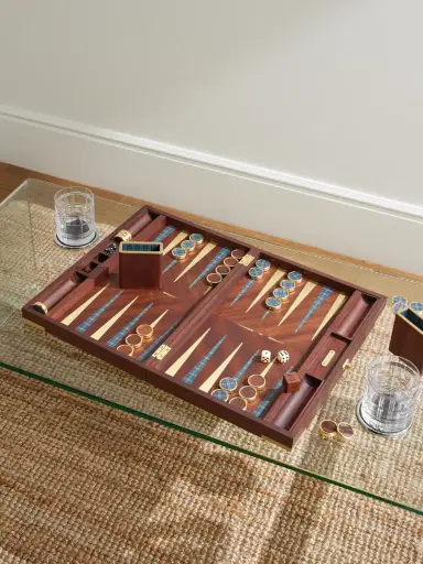 Ralph Lauren Home Parkwood Mahogany and Gold-Tone Backgammon and Chequers Set - Men | Thumbnail 2