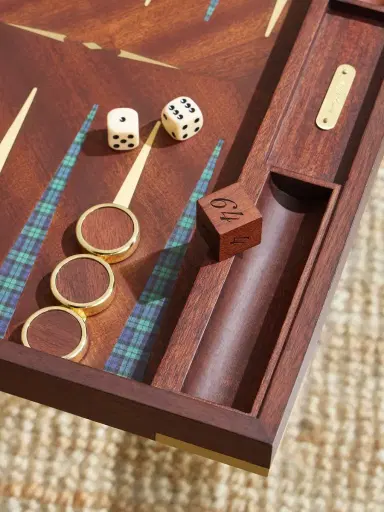 Ralph Lauren Home Parkwood Mahogany and Gold-Tone Backgammon and Chequers Set - Men | Thumbnail 4