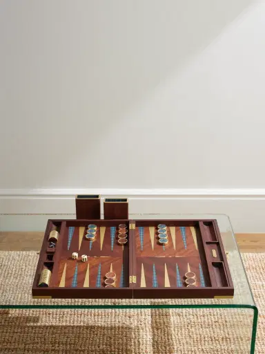 Ralph Lauren Home Parkwood Mahogany and Gold-Tone Backgammon and Chequers Set - Men | Thumbnail 1