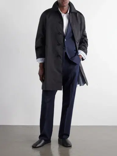 Loewe Logo-Embroidered Twill Trench Coat - Men | Thumbnail 2