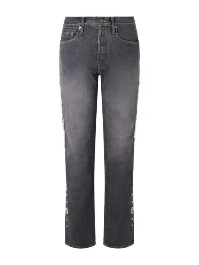 KAPITAL Monkey Cisco Straight-Leg Leather-Trimmed Embellished Jeans - Men