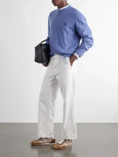 Loewe Anagram-Embroidered Cotton-Blend Sweater - Men | Thumbnail 2