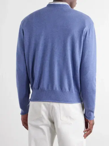 Loewe Anagram-Embroidered Cotton-Blend Sweater - Men | Thumbnail 4