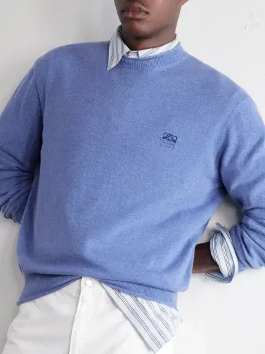Loewe Anagram-Embroidered Cotton-Blend Sweater - Men | Thumbnail 5