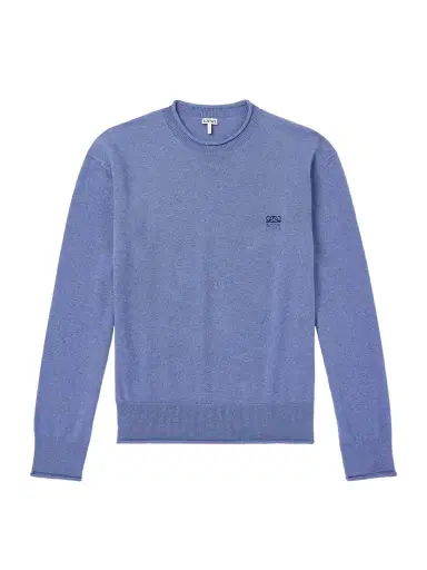 Loewe Anagram-Embroidered Cotton-Blend Sweater - Men | Thumbnail 1