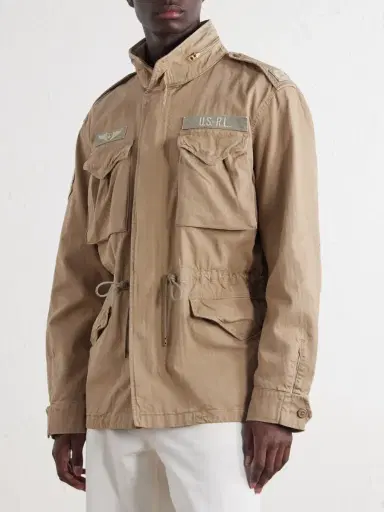 Polo Ralph Lauren Detailed-Embroidered Cotton-Herringbone Jacket - Men | Thumbnail 3 Polo Ralph Lauren Detailed-Embroidered Cotton-Herringbone Jacket - Men | Thumbnail 3