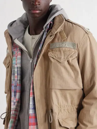 Polo Ralph Lauren Detailed-Embroidered Cotton-Herringbone Jacket - Men | Thumbnail 5 Polo Ralph Lauren Detailed-Embroidered Cotton-Herringbone Jacket - Men | Thumbnail 5