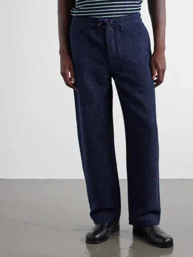 Loewe Wide-Leg Cotton-Blend Terry Drawstring Trousers - Men | Thumbnail 3