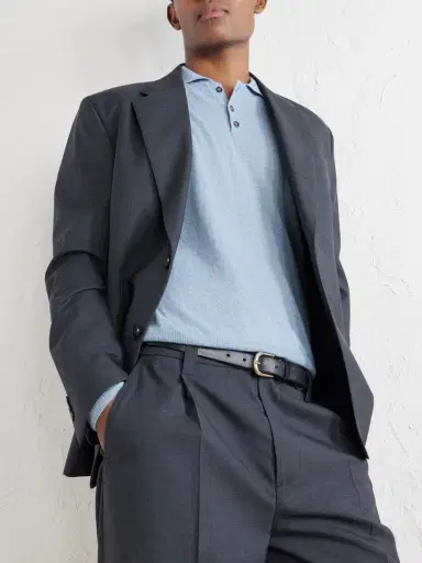 Slowear Cashmere-Blend Polo Sweater - Men | Thumbnail 5