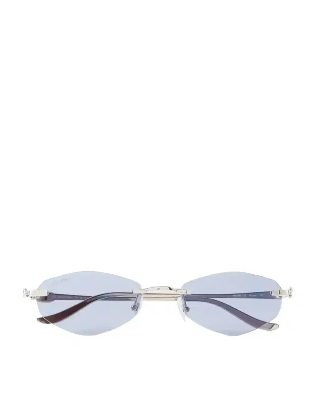 Cartier Eyewear Panthère de Cartier Round-Frame Silver-Tone Sunglasses - Men